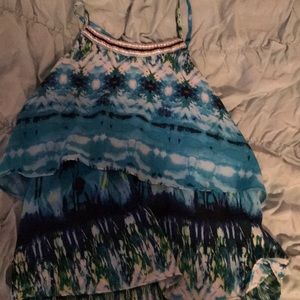 Blue green tank top
